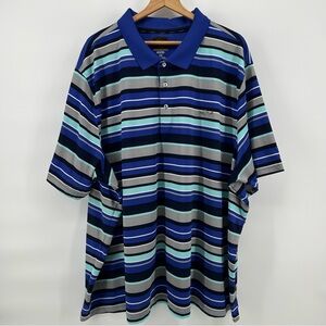 Greg Norman Play Dry Polo Mens 4XB Big Tall Stripe Golf Shirt NWOT